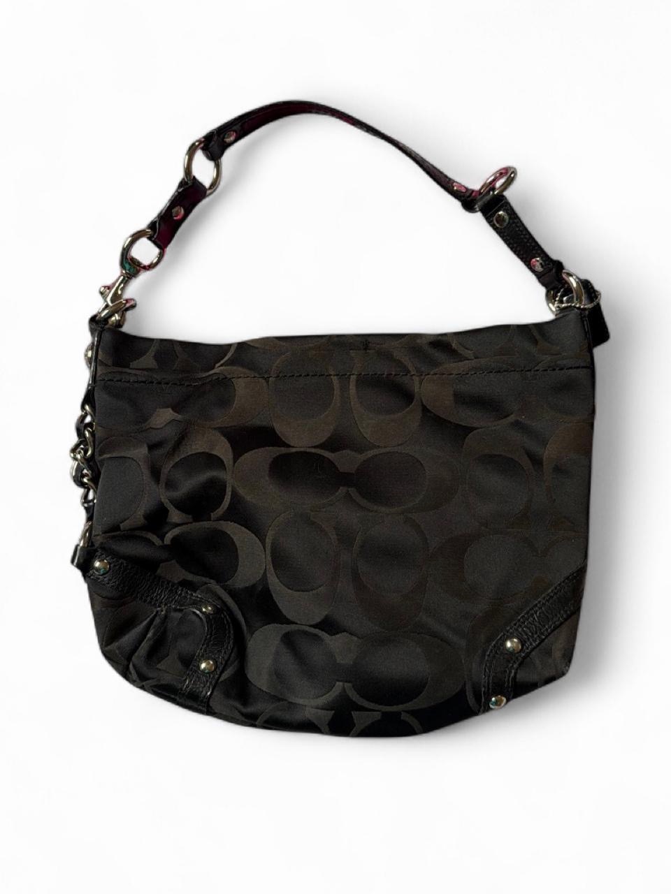 2011 Coach Signature Carly Black Hobo Shoulder Bag